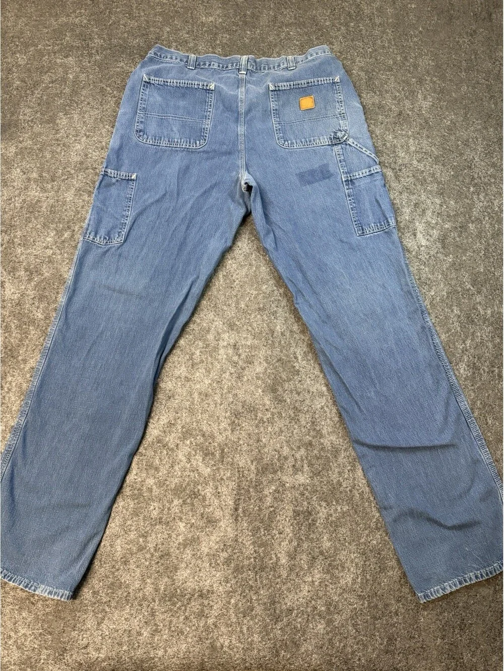 Carhartt Carpenter Jeans Mens 36x33 Light Wash Relaxed Fit Work Denim Pants